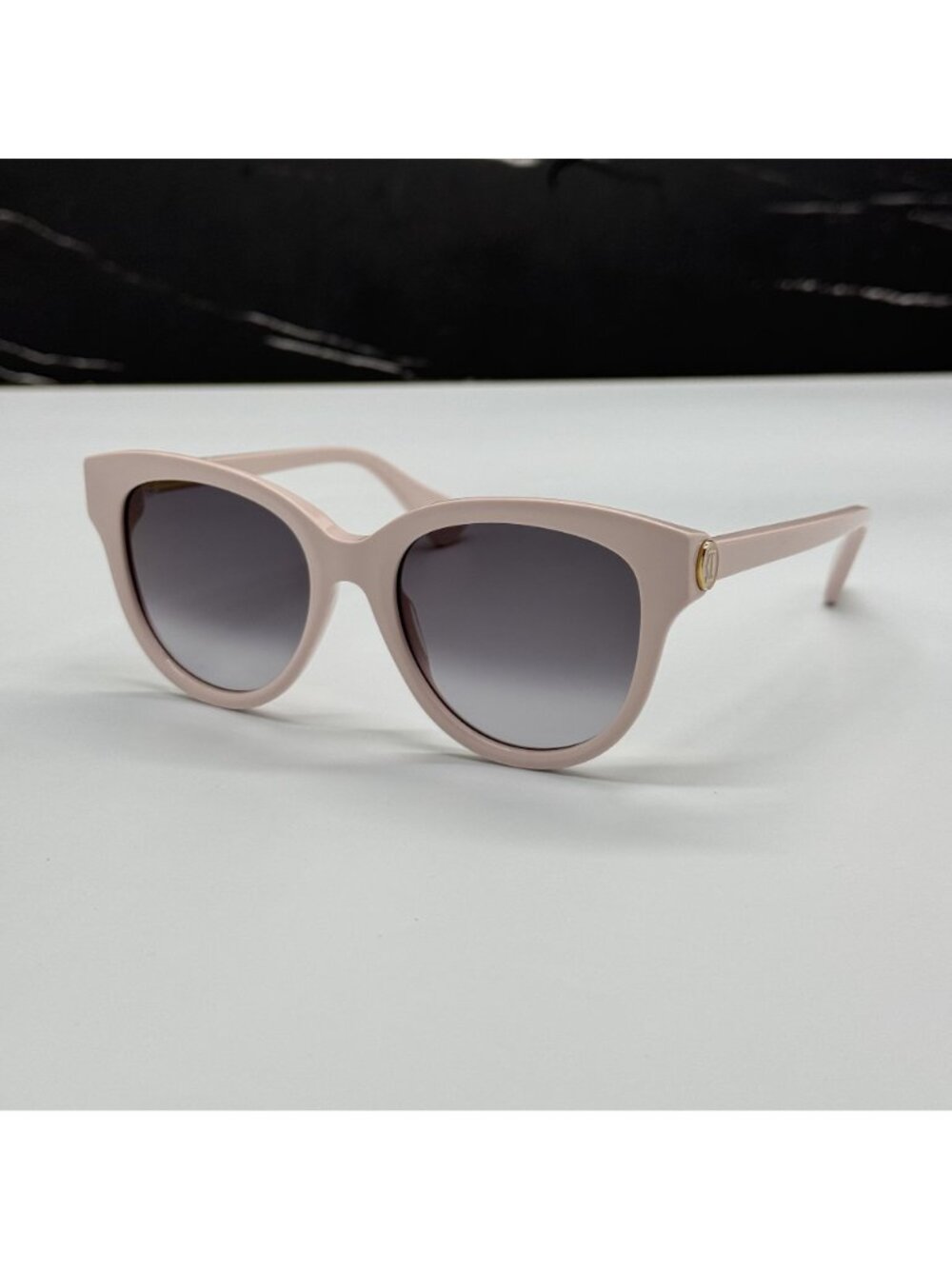 New Cartier Ivory Gray Women Cat Eye Sunglasses CT0506S 004